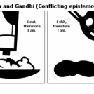 Buddha and Gandhi (Conflicting epistemologies)