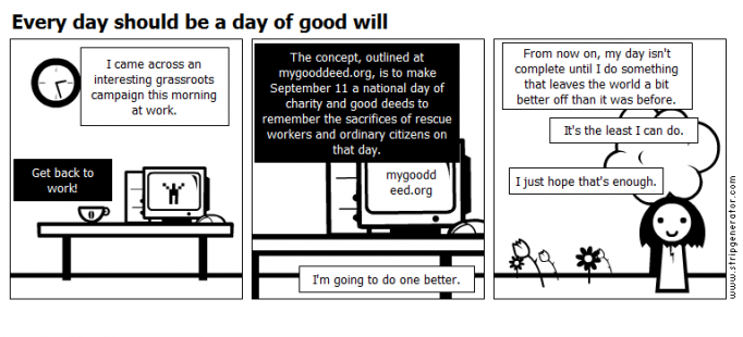 Every day should be a day of good will