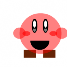 Kirby con zapatos cuadrados