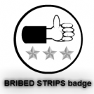 Bribed strips badge