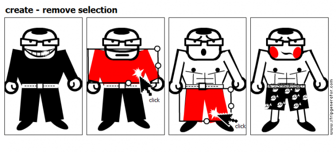 create - remove selection