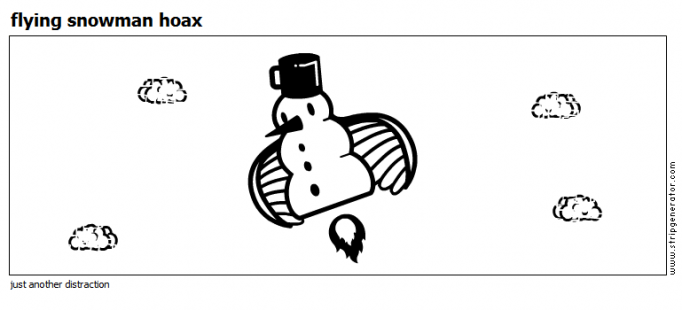 flying snowman hoax