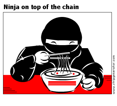Ninja on top of the chain