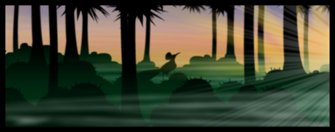 Forest sunset