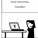 Typing without looking