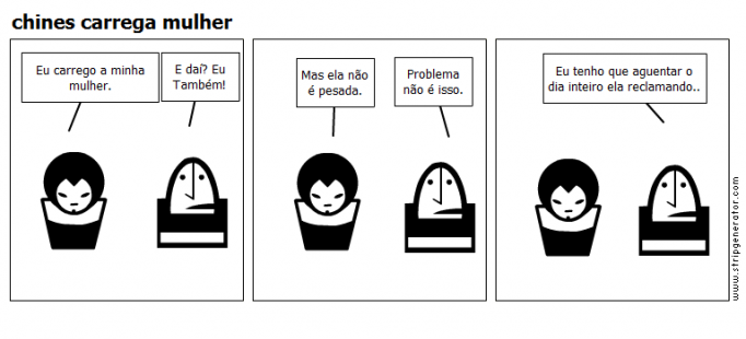 chines carrega mulher