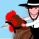 Chicken to ride.