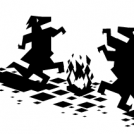 dragons dancing around the fire