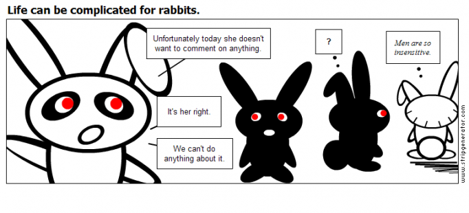 Life can be complicated for rabbits.