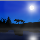 By the light of the moon