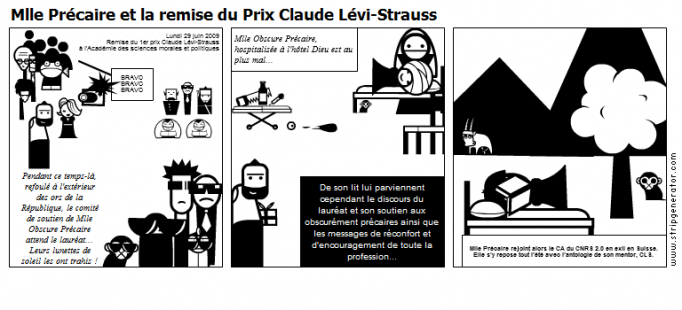 Mlle Précaire et la remise du Prix Claude Lévi-Str