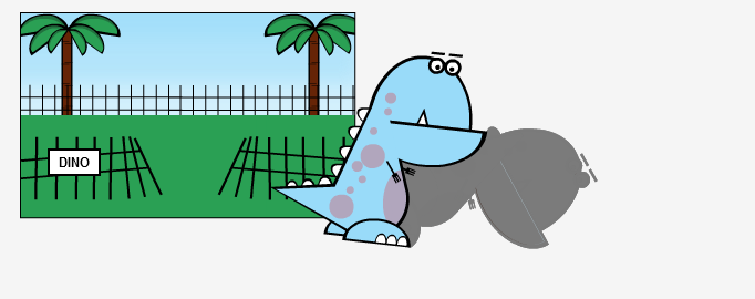 !Warning!Dino out of cage!