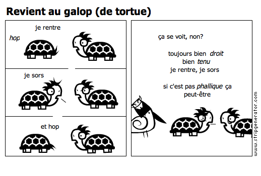 Revient au galop (de tortue)