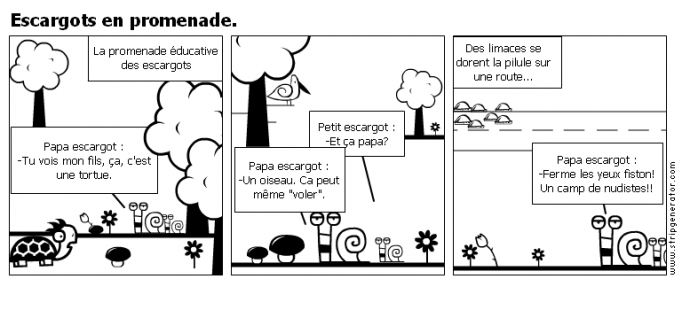 Escargots en promenade.