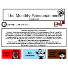 The Monthly Announcement: June