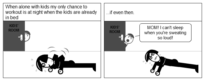 Kid cartoon: No sweat