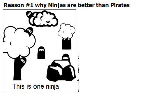 Reason #1 why Ninjas are better than Pirates