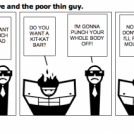 Nate vs. Ben: The slave and the poor thin guy.