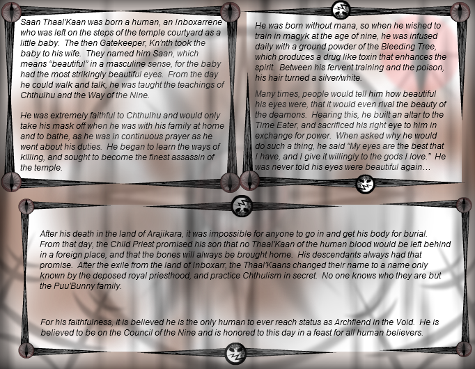 Chthulic Heroes: Saan Thaal'kaan