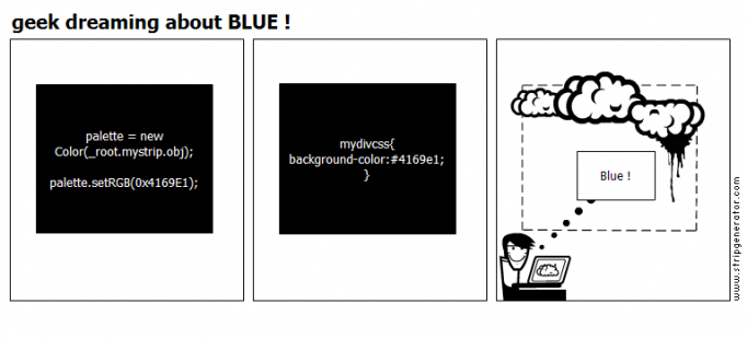 geek dreaming about BLUE !