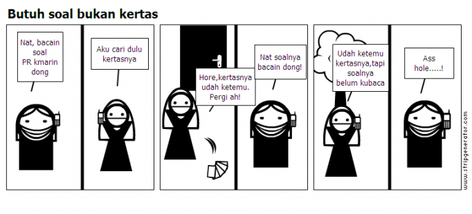Butuh soal bukan kertas