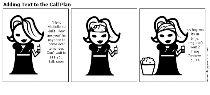 Adding Text to the Call Plan