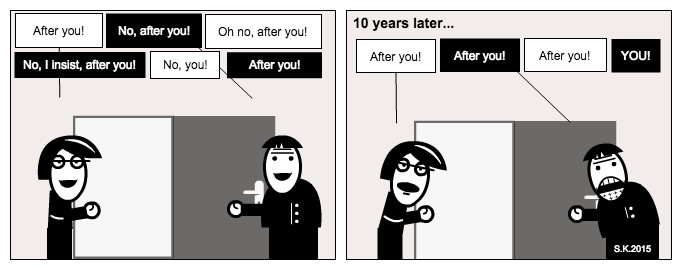 Cartoon: Door politeness