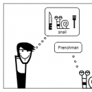 Frenchman and snail