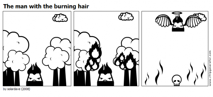 The man with the burning hair