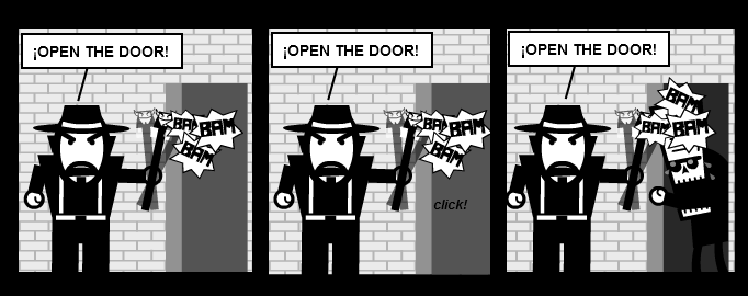 Open the door