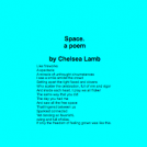 Space.  a poem