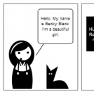 three comic pictures