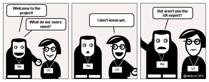 UX cartoon: What UX expert knows