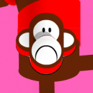 Monkey press-up toy