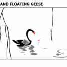 WEEPING WILLOW AND FLOATING GEESE