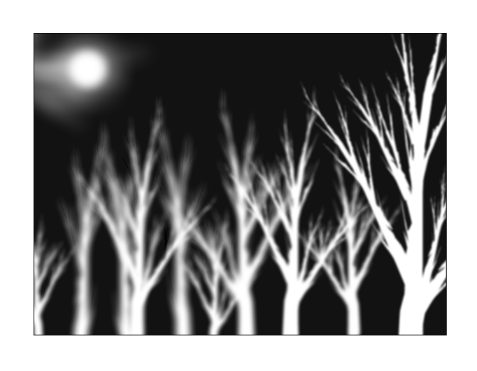 Ghost Birches Under Wintermoon