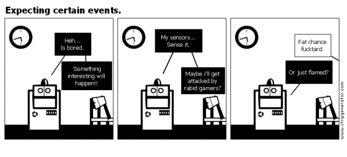 Expecting certain events.