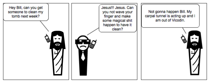 Jesus out of vicodin