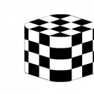 Cubic chessboard with full color alternance