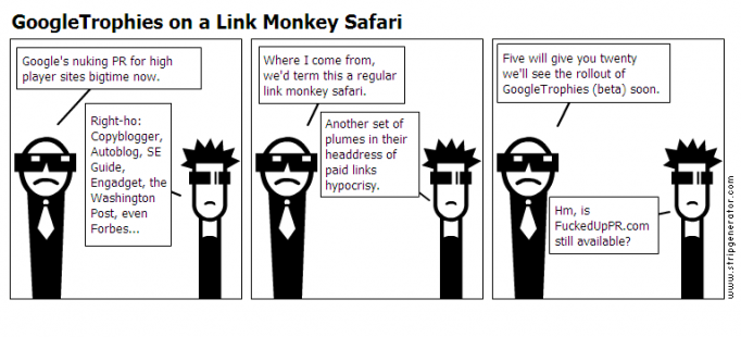 GoogleTrophies on a Link Monkey Safari
