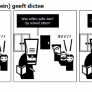 Meester Frank(enstein) geeft dictee