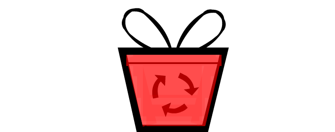 presente de natal reciclavel