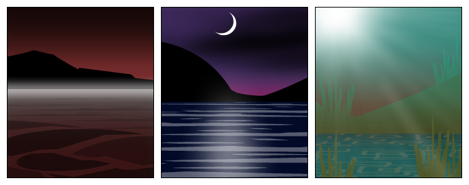 Three landscapes