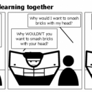 Student and teacher, learning together