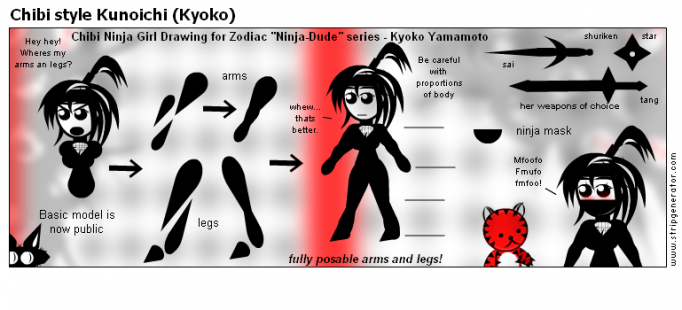 Chibi style Kunoichi (Kyoko)