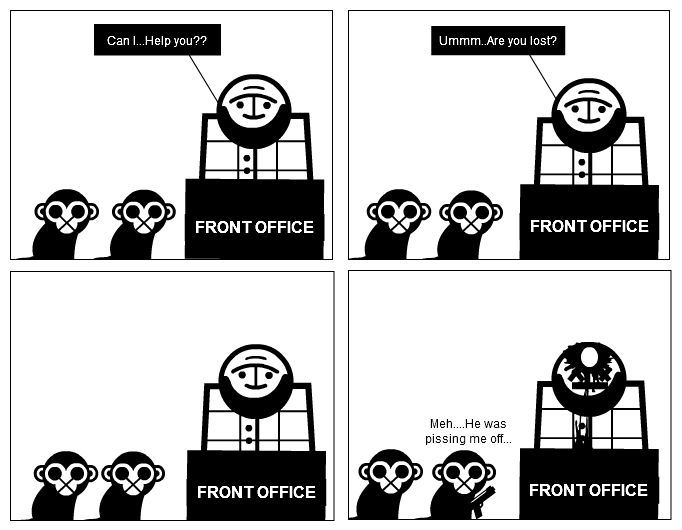 -The Two Monkeys- Can I Help You?