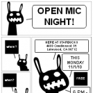Starbucks, Open Mic Night