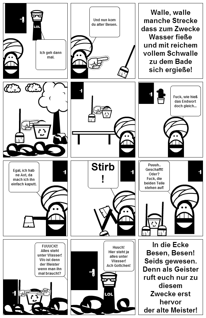 Der Zauberlehrling Ballade Comic Stripgenerator Com Der Zauberlehrling Comic