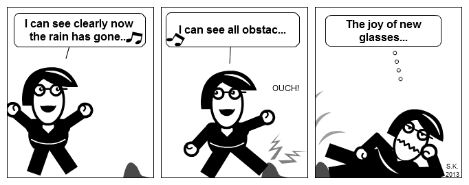 Cartoon: The joy of new glasses
