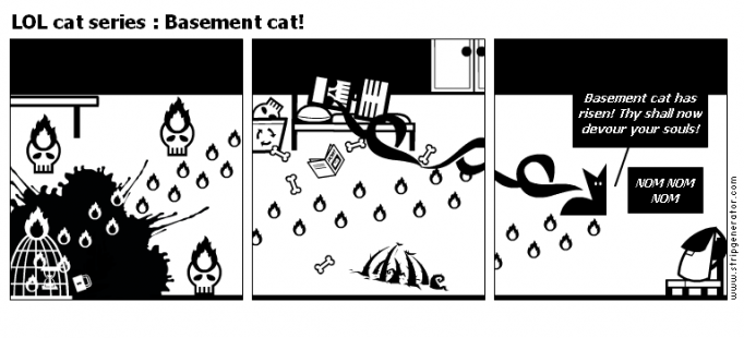 LOL cat series : Basement cat!